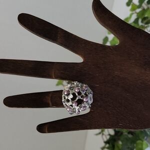 Forever 21 Beautiful Silver Cluster Stretch Ring